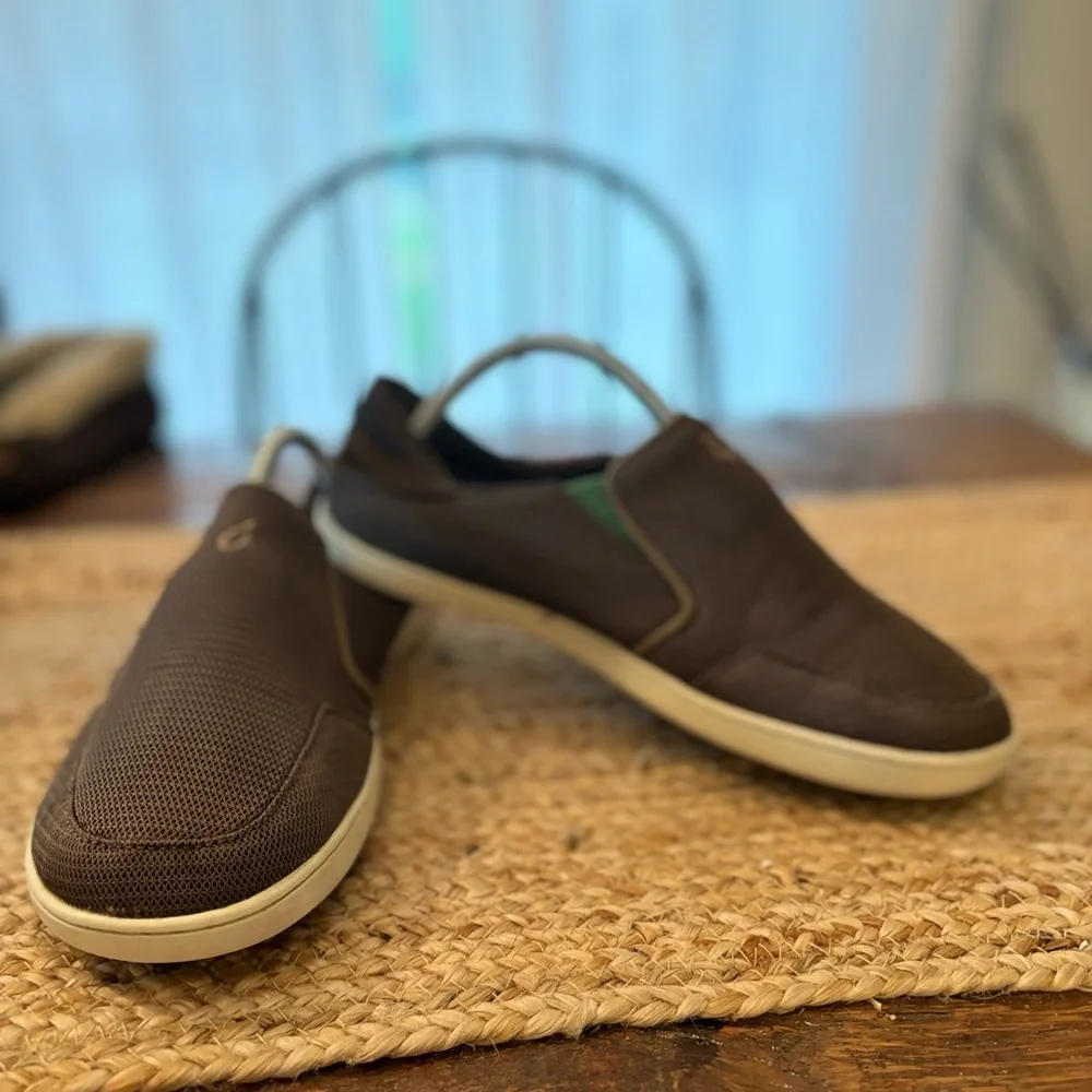 OluKai Nohea Mesh Mustang Lime Peel Slip On‎ Casual Mens size 9.5
